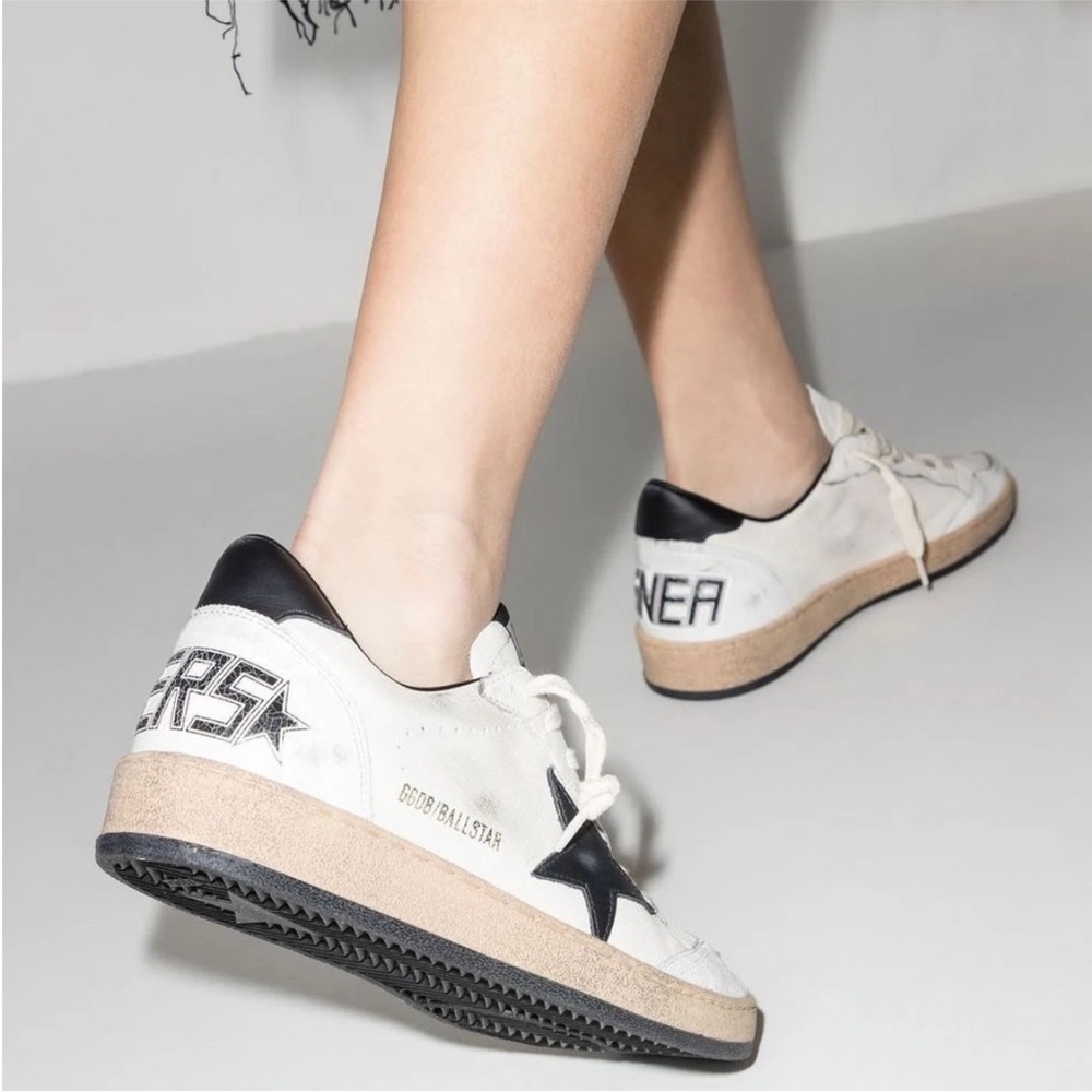 Golden Goose Ball Star Sneaker White Leather/Black sz 39 New in Box